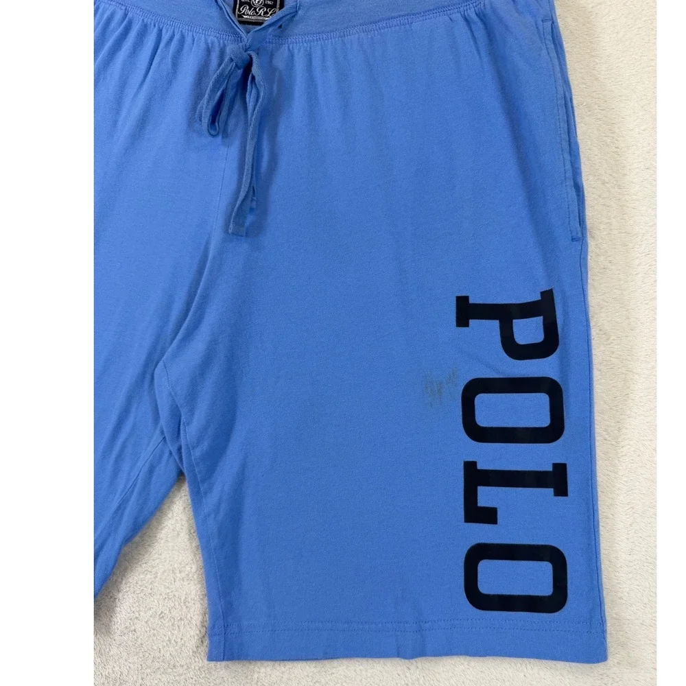 Polo Ralph Lauren Mens Blue Sleepwear  Shorts Drawstring Lounge Pajamas Large